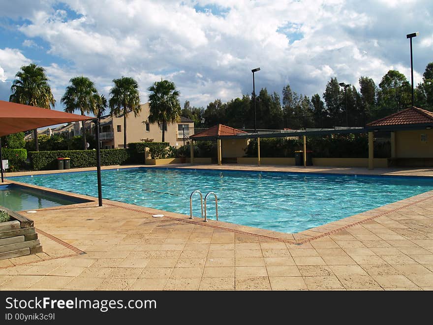 Lonely pool in resident area