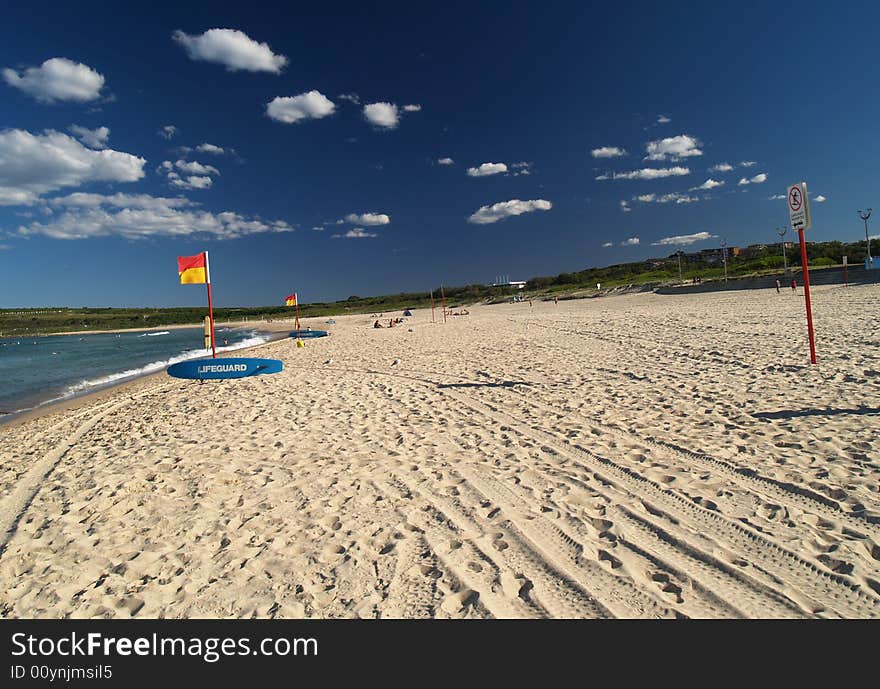 Lonely Maroubra Beach In Australia