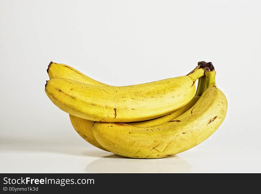 Bananas On White Background.