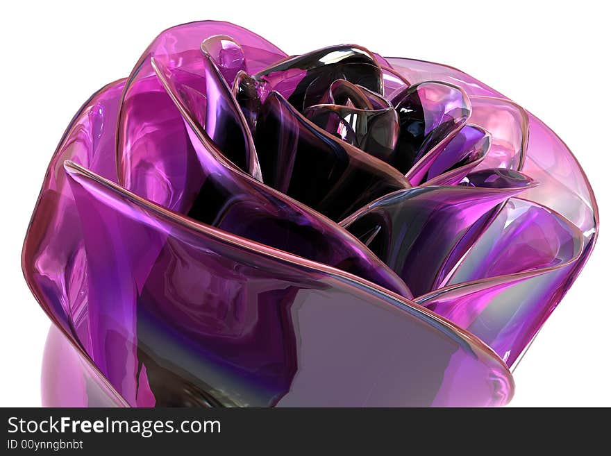 Glass violet rose