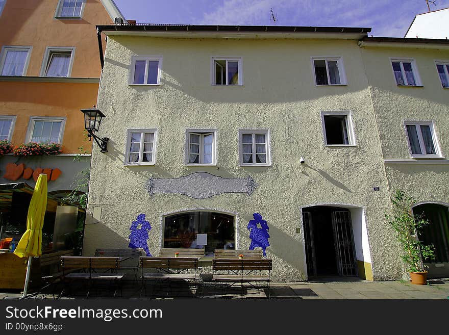 The old house in Fussen. Germany.