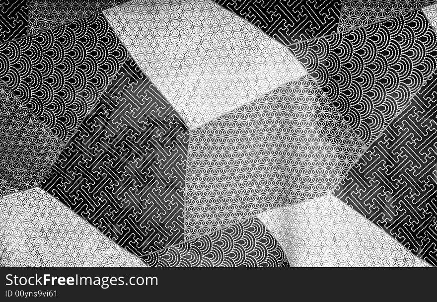 Fabric pattern detail in black and white