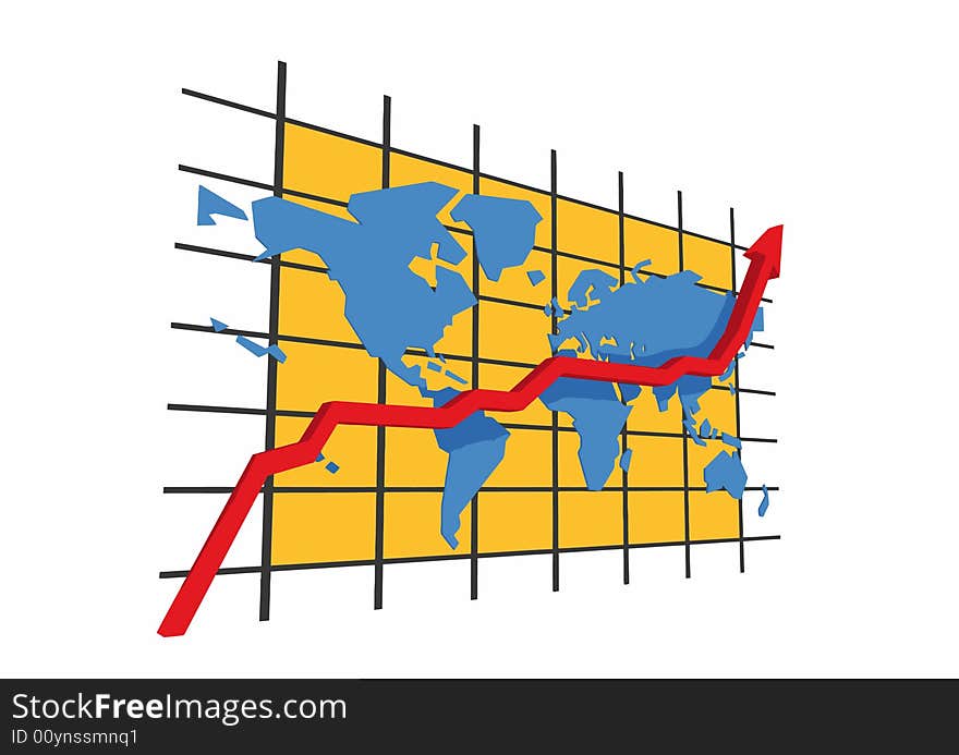 Statistics/world map - 3d isolated on white background (with vector eps format). Statistics/world map - 3d isolated on white background (with vector eps format)