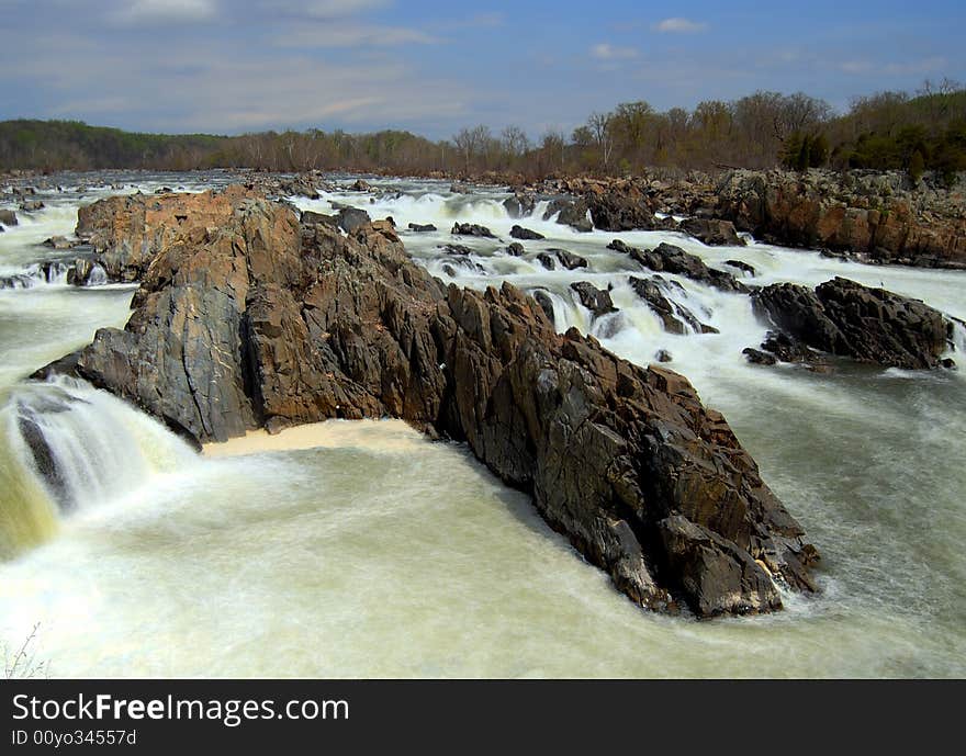 Beautiful waterfalls of the Potomac River.