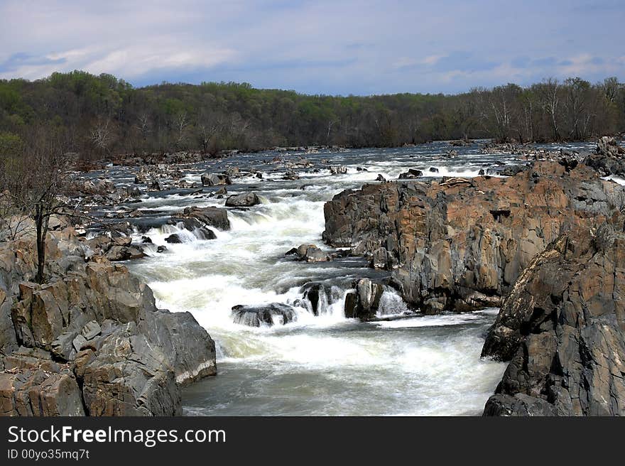 Beautiful waterfalls of the Potomac River. Beautiful waterfalls of the Potomac River.