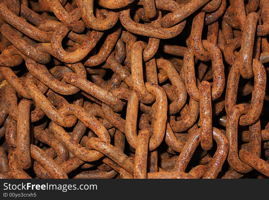 Rusty chain pile great texture and character, perfect for designs or backgrounds