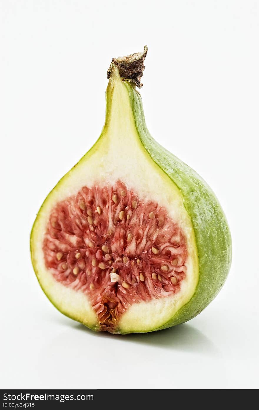 Fresh fig on white background.