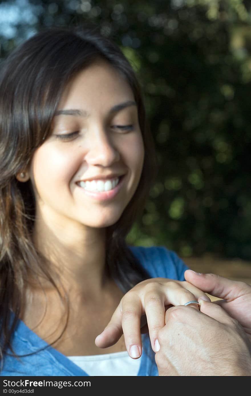 Getting Engaged-Close Up - Vertical