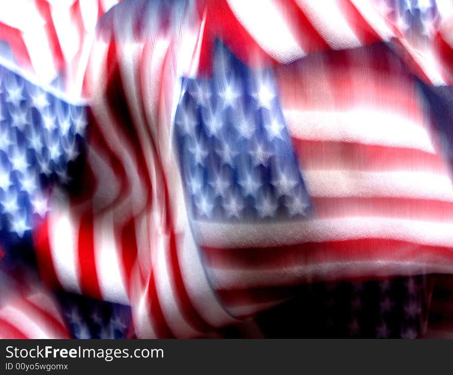 united states of america blurred flags. united states of america blurred flags