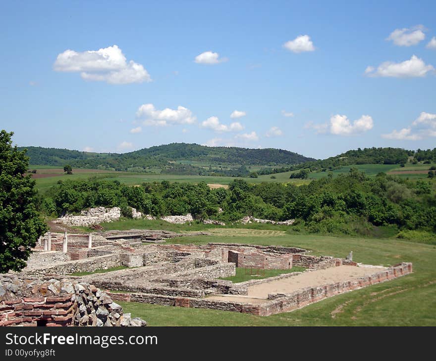 This is the Roman ruins (Felix Romvliana) in East Serbia