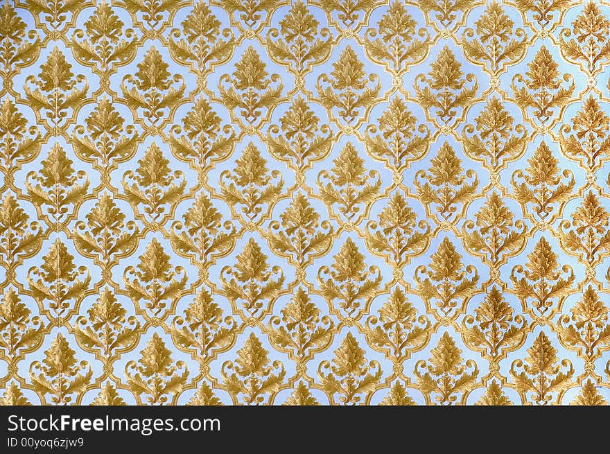 Decorative wallpaper pattern with floral pattern