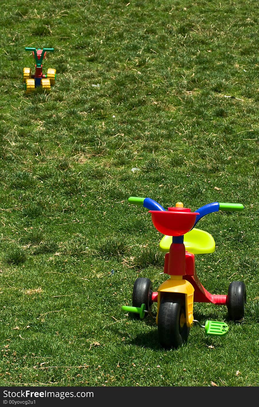 Kid roller on grass 3