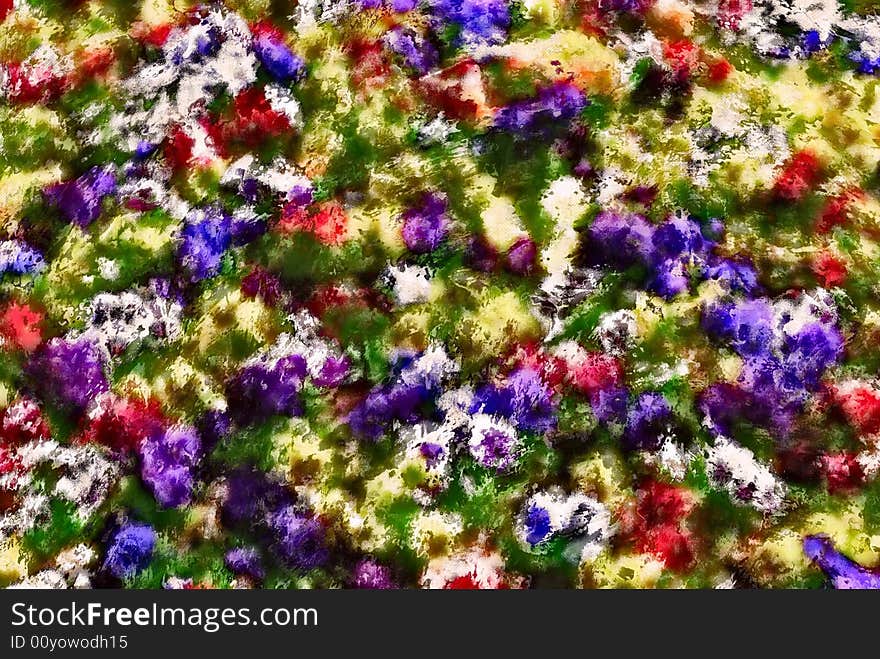 Abstract colorful background - flower carpet