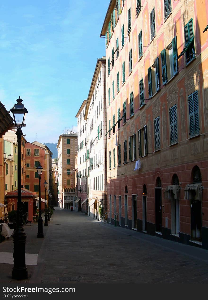 Narrow street in Italian village. Narrow street in Italian village