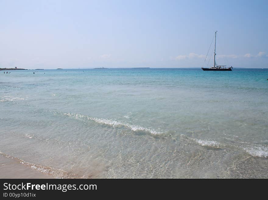 Beautiful beach in Ibiza island (Baleares). Beautiful beach in Ibiza island (Baleares)