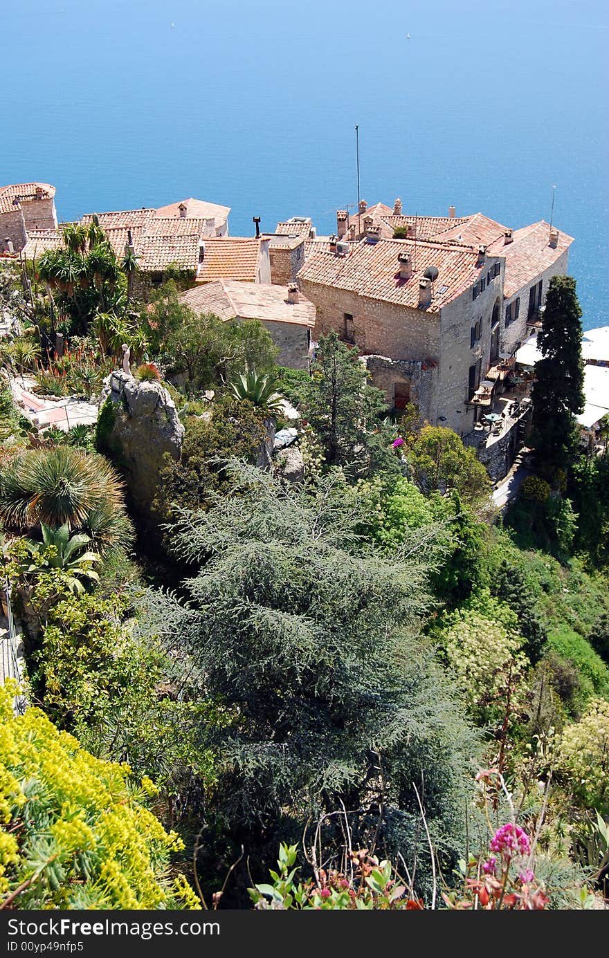 A view from the exotic jardin in Eze Village