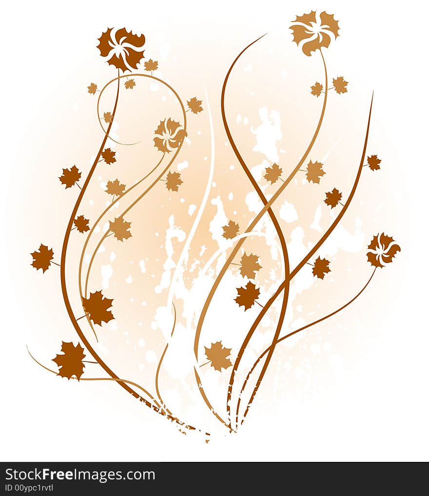 Autumn Floral Background.