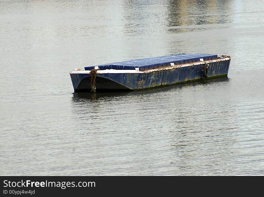 The old barge at thames river. The old barge at thames river