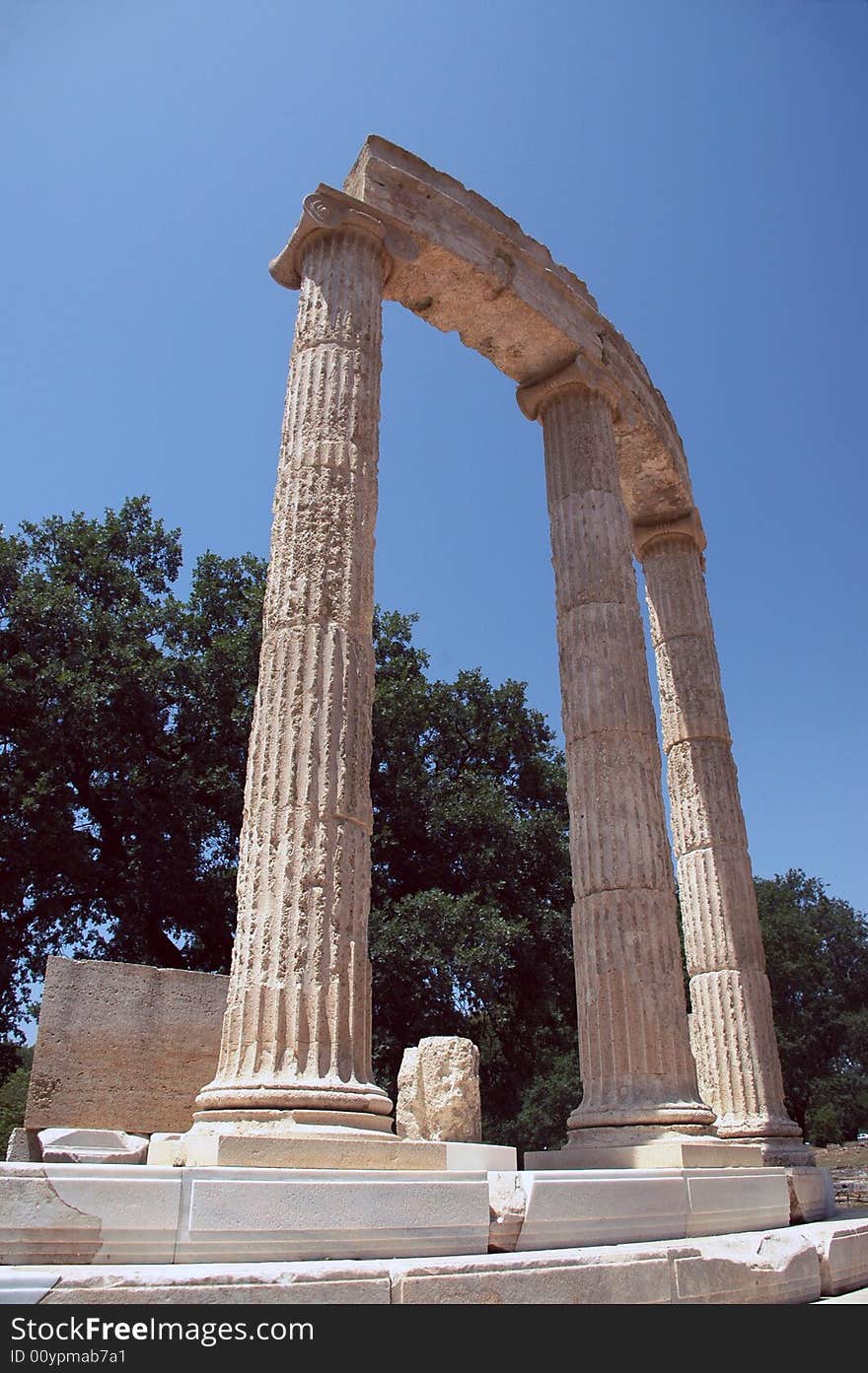 Remains of Greek Temple in Olympia. Remains of Greek Temple in Olympia