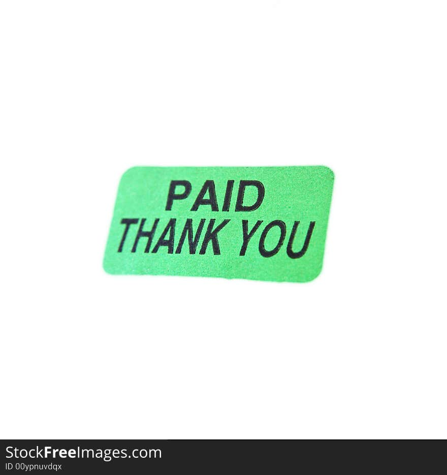 Paid, Thank You