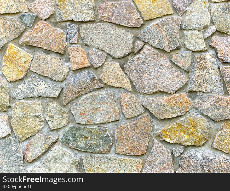 A rough wall made of big stones. A rough wall made of big stones