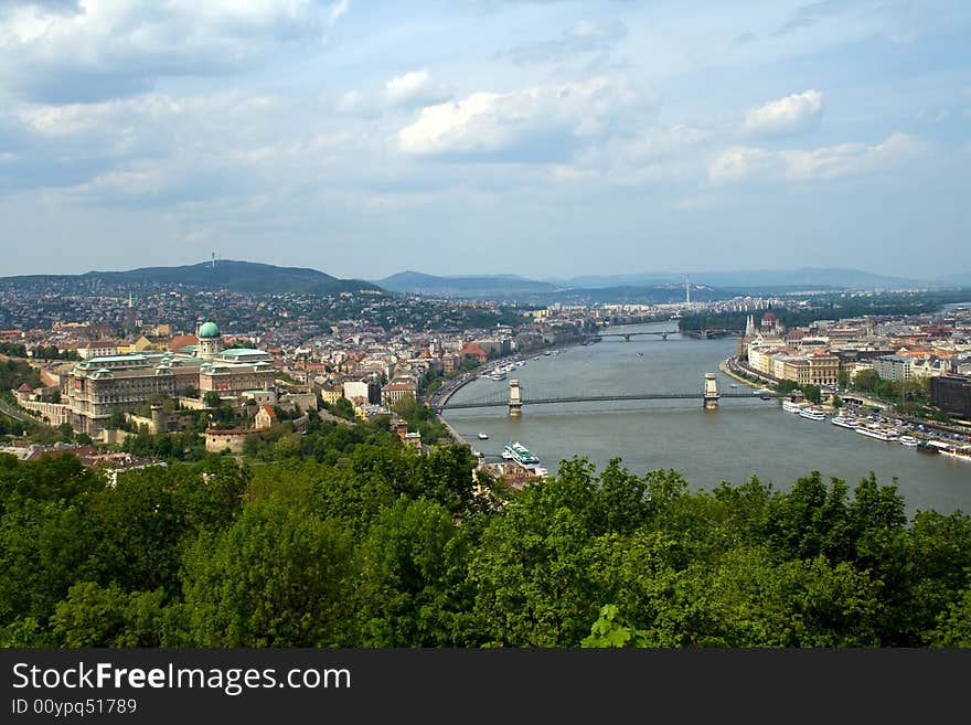 Panoramic view of Budapest (hungarian capital). Panoramic view of Budapest (hungarian capital)