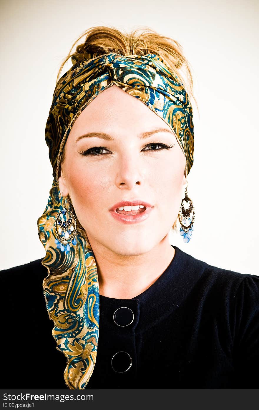 A female model, photographed in the studio.