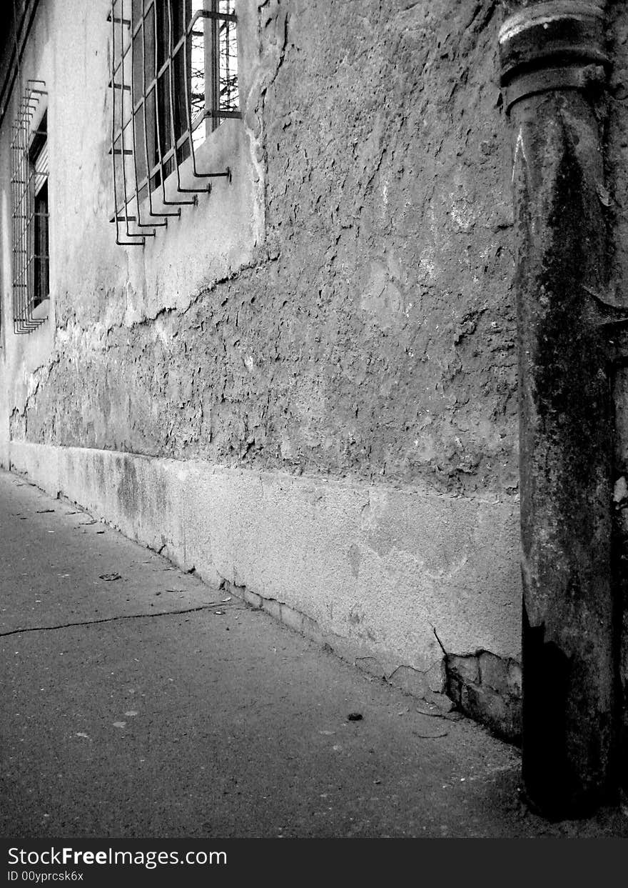 Photo of street with windows. Photo of street with windows.