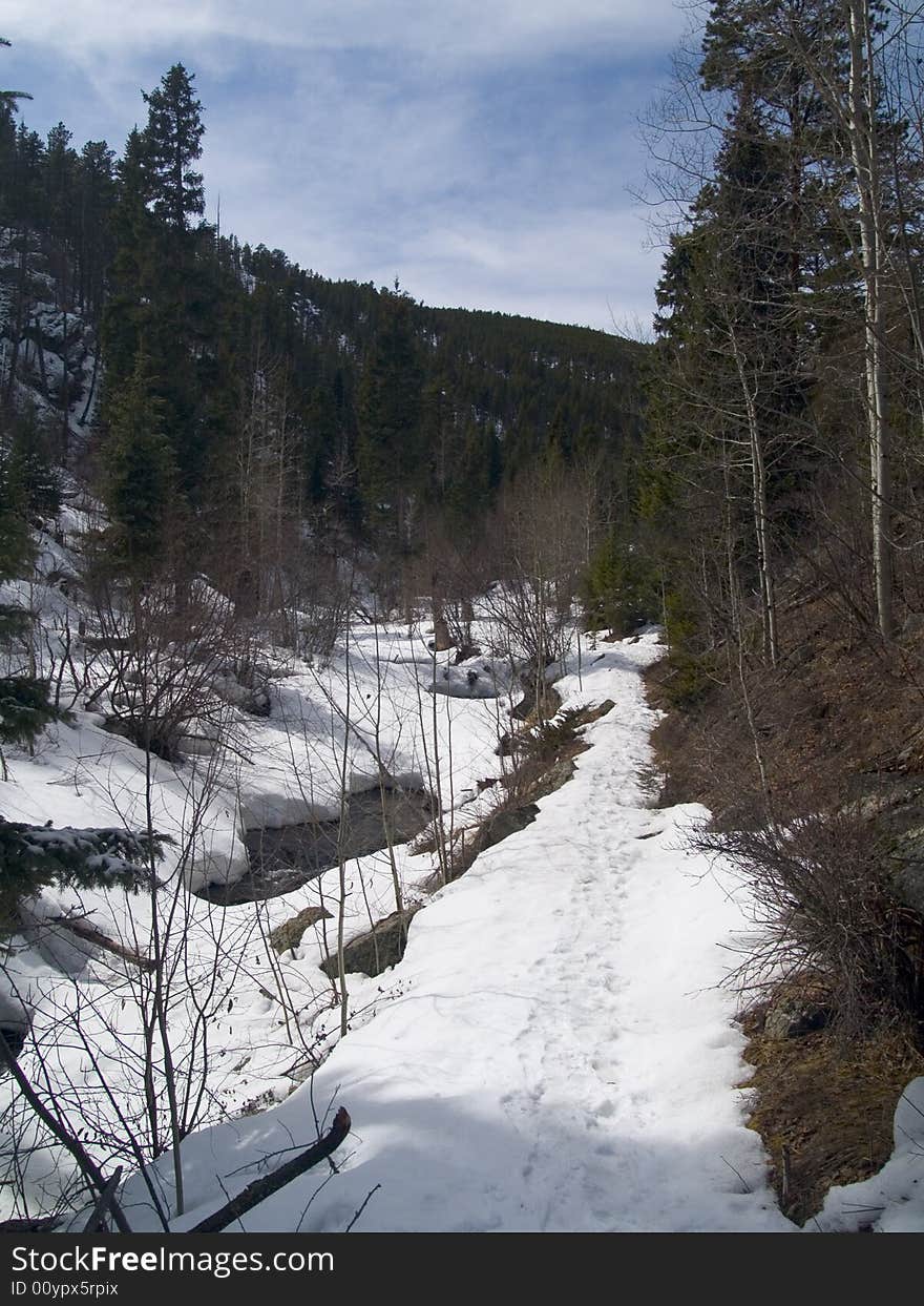 A winter hike down the Dunraven Glade (Lost Lake) trail near Glen Haven, Colorado. A winter hike down the Dunraven Glade (Lost Lake) trail near Glen Haven, Colorado.