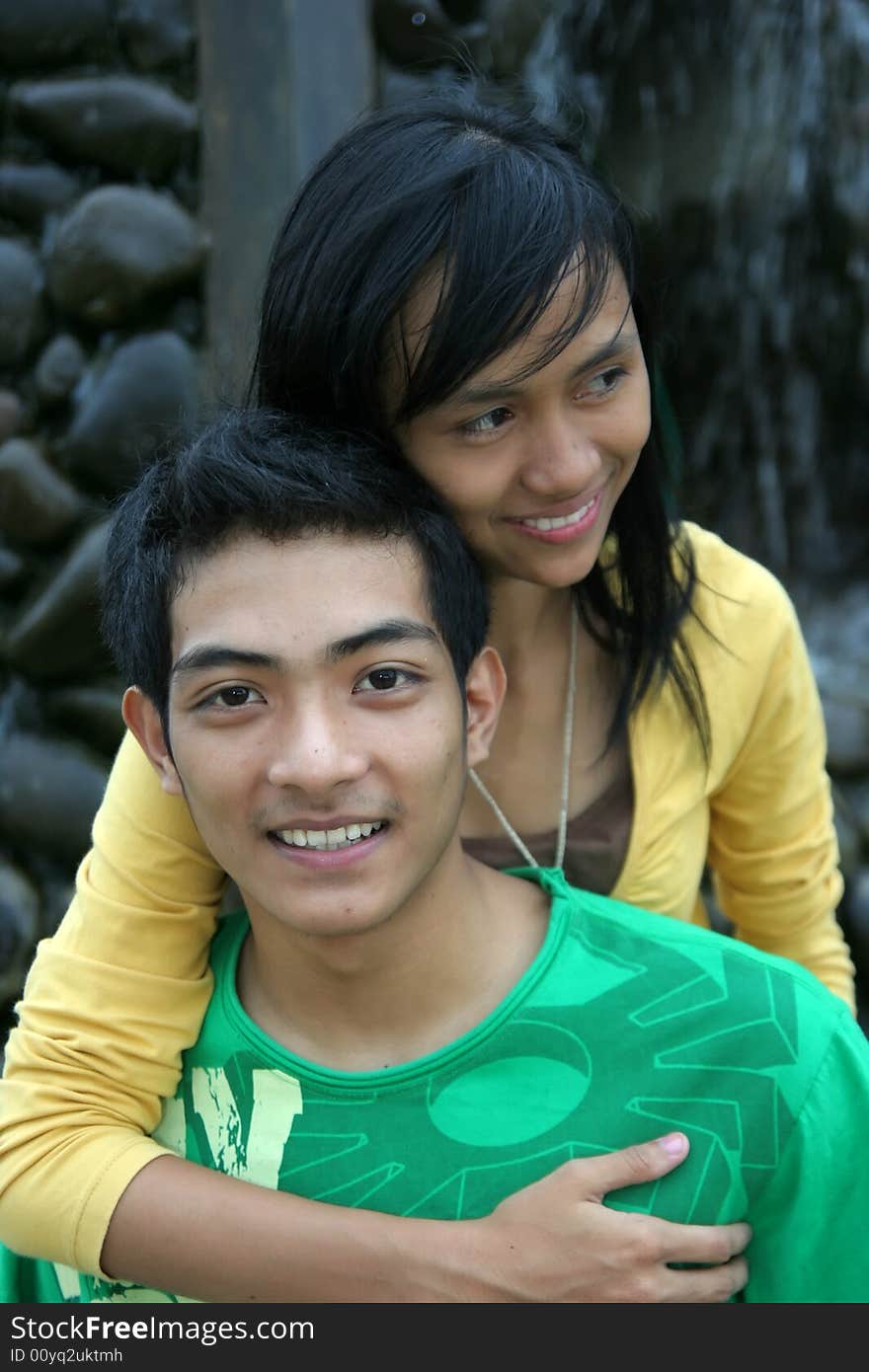 Photograph of happy asian couple