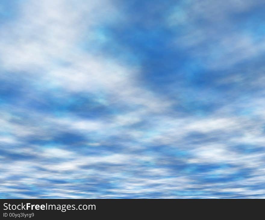 Illustration of clouds in a blue sky on an spring day. Illustration of clouds in a blue sky on an spring day