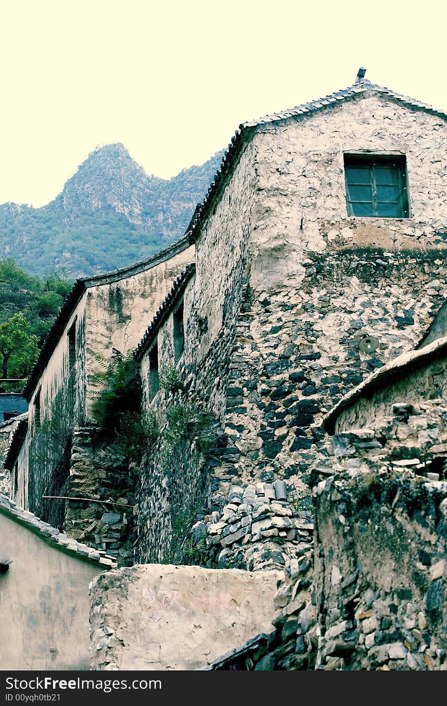 Village in the mountain.