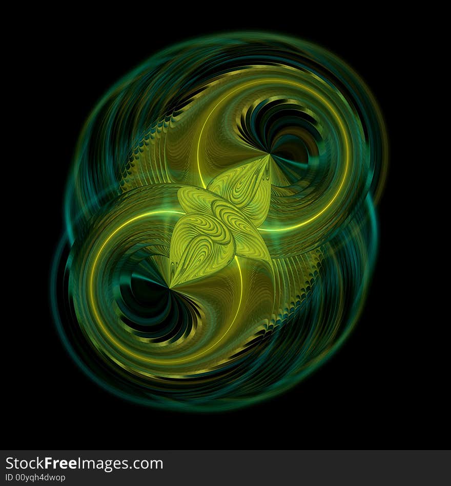 Abstract fractal image resembling a gear in motion. Abstract fractal image resembling a gear in motion