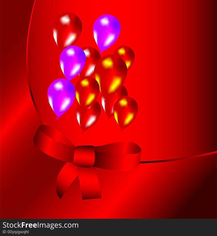 Background with balloons