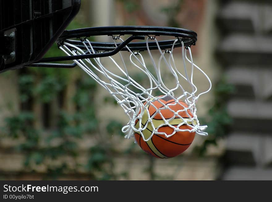 Basketball as a symbol of success with good shoot