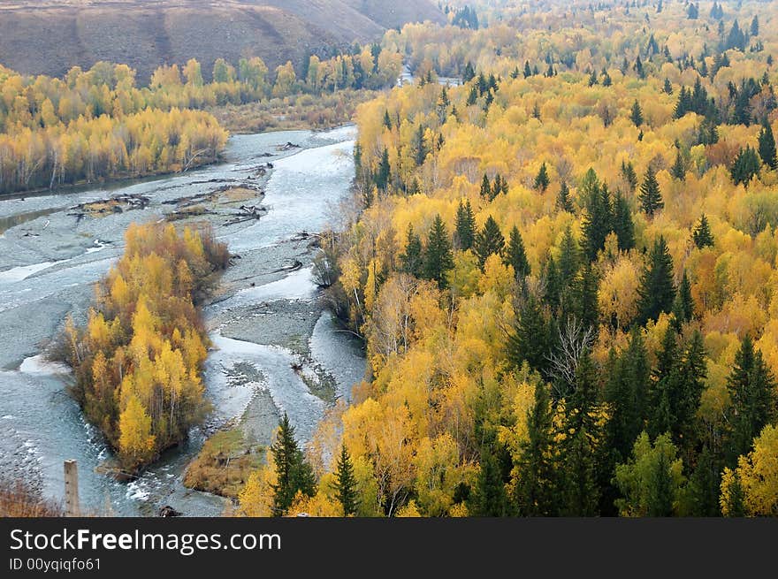 The border in the North of Xinjiang