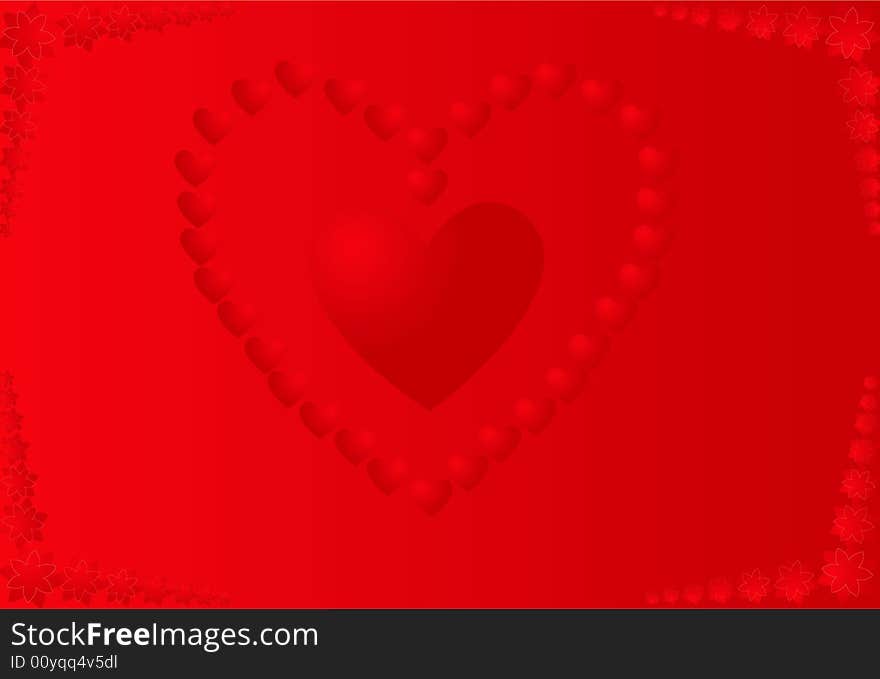 Valentine Background With Hearts