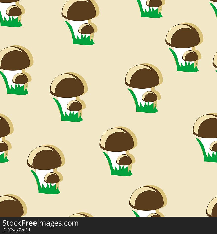 Vector illustration -Vector mushroom textured background. Vector illustration -Vector mushroom textured background