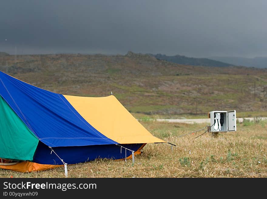 Tent in mountain on  Gokceada - Turkey- 2008