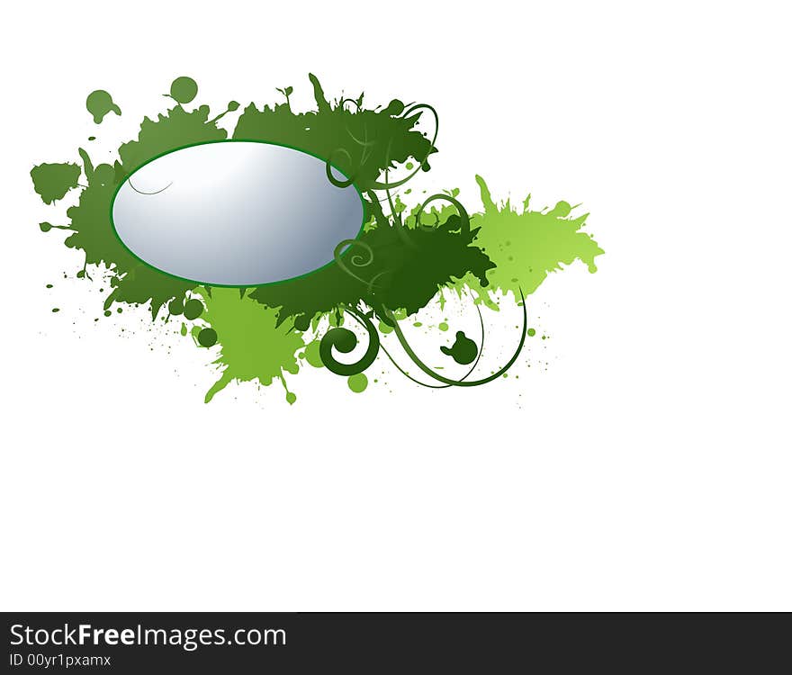 Vector illustration of floral frame background