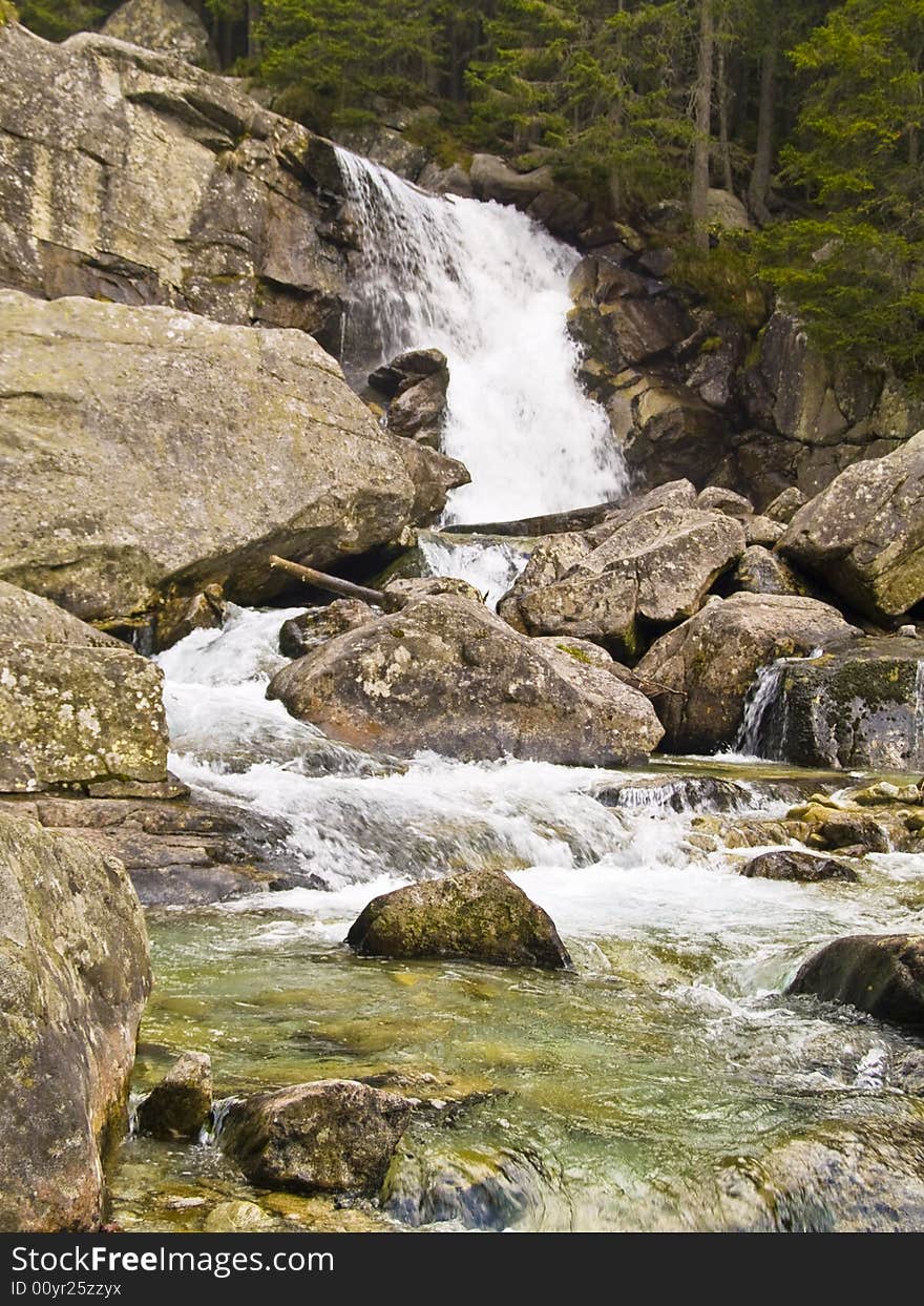 Beauty clean brook in polish mountain. Beauty clean brook in polish mountain