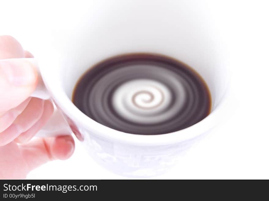 Coffee mug in a white background