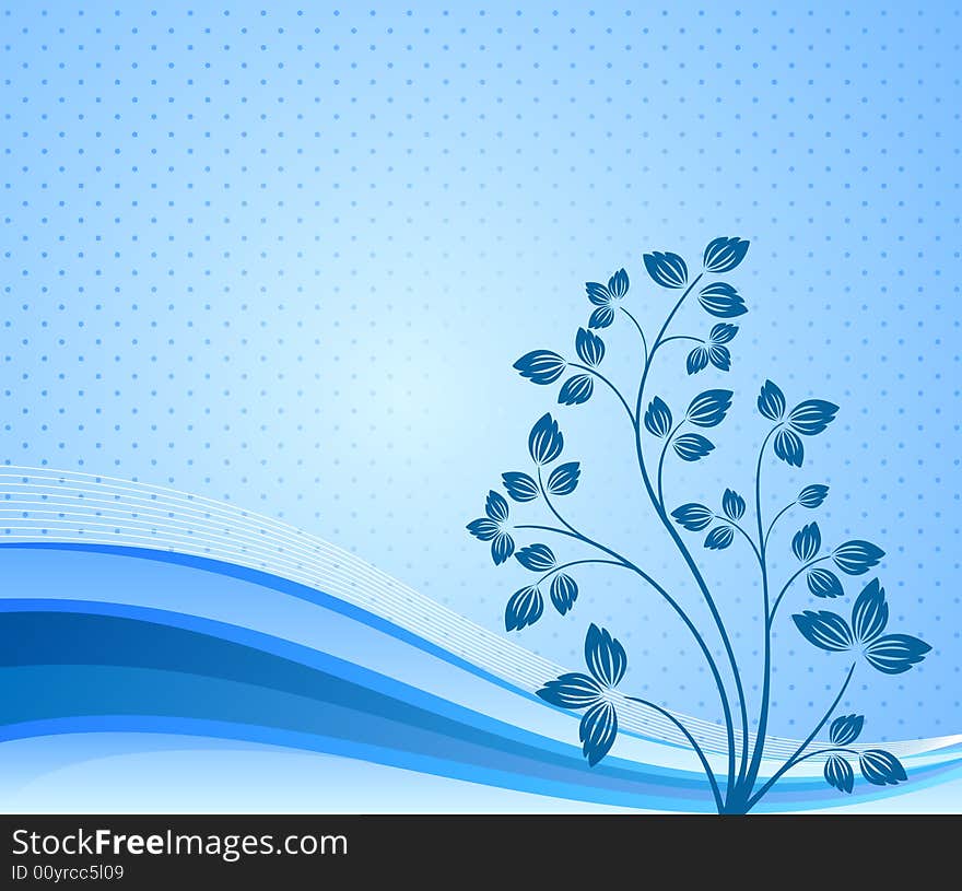 Floral art design background vector. Floral art design background vector