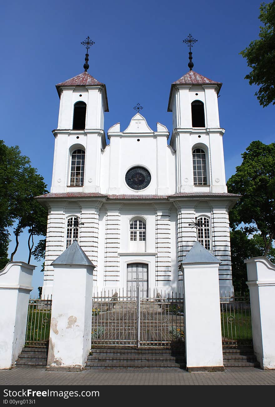 The catholic church in little town Punia, Lithuania. The catholic church in little town Punia, Lithuania.