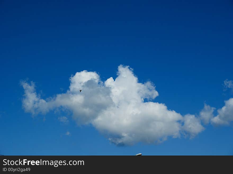 Blue Sky And White Clouds.