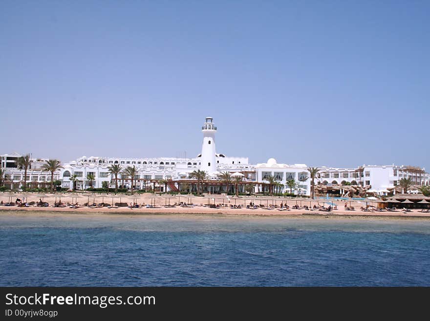 Sea beach and blue sky. Sea beach and blue sky