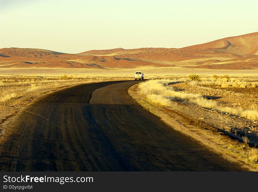 A sand dune in the desert, Namibia, Africa