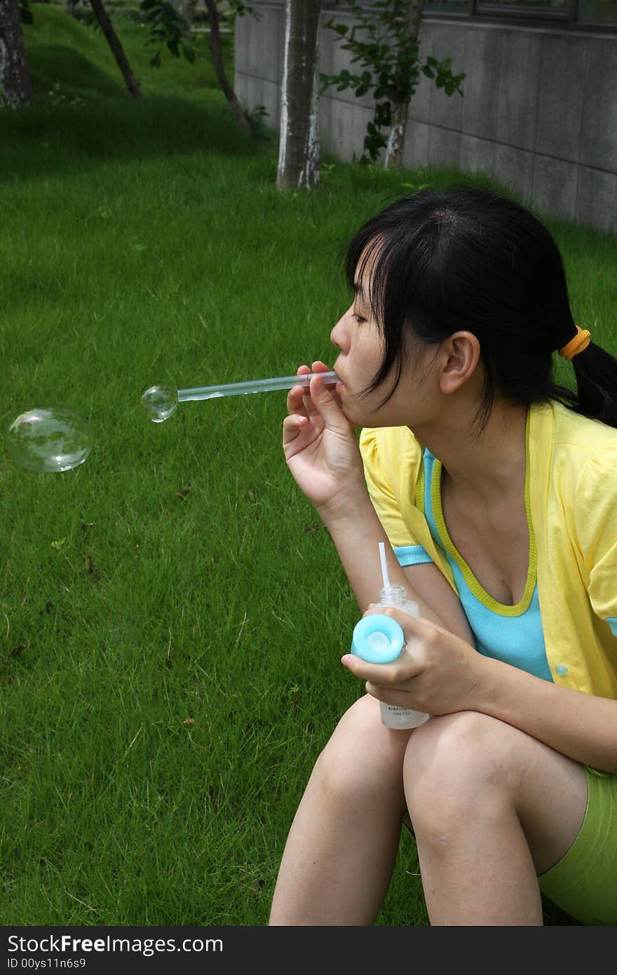 The attractive air bubble and girl. The attractive air bubble and girl.