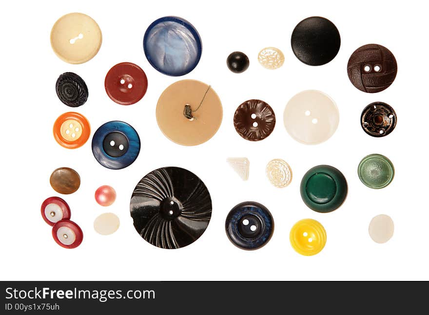 buttons isolated on a white