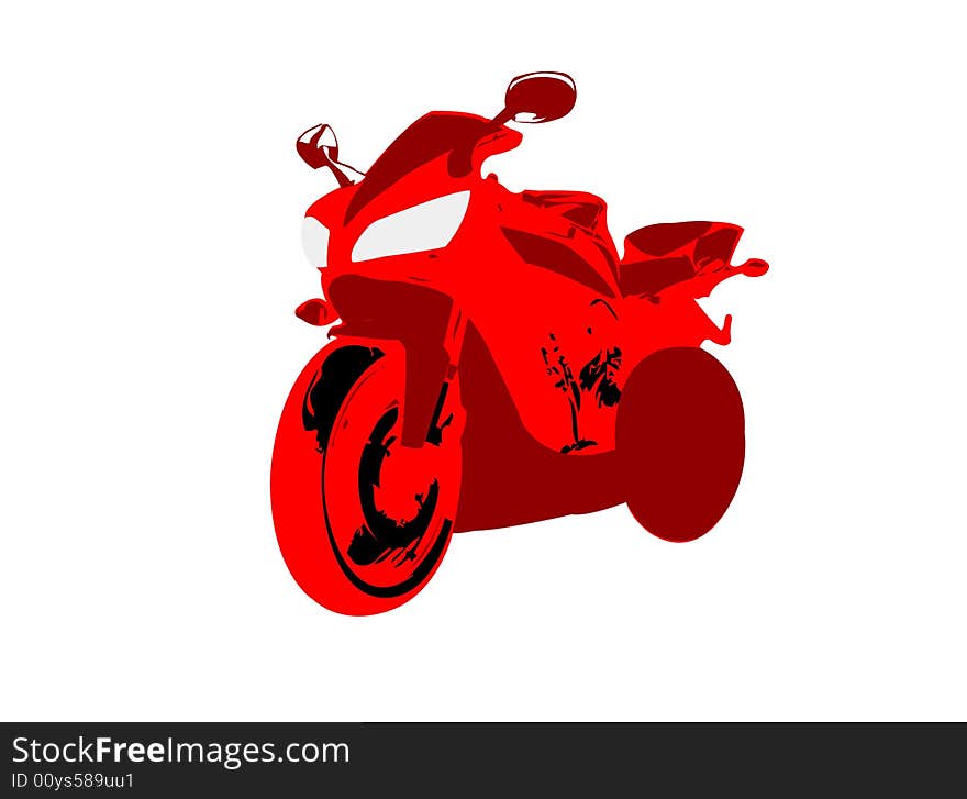 Super bike on isolated background